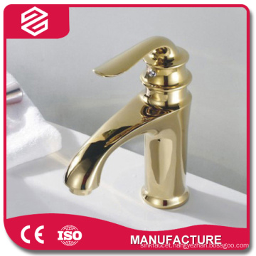 golden single handle antique bathroom faucet